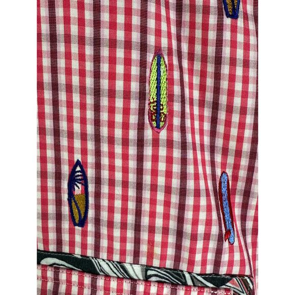 Robert Graham The Freshly Laundered Button Up Shirt Surfboard Red Mens Large - Picture 4 of 7
